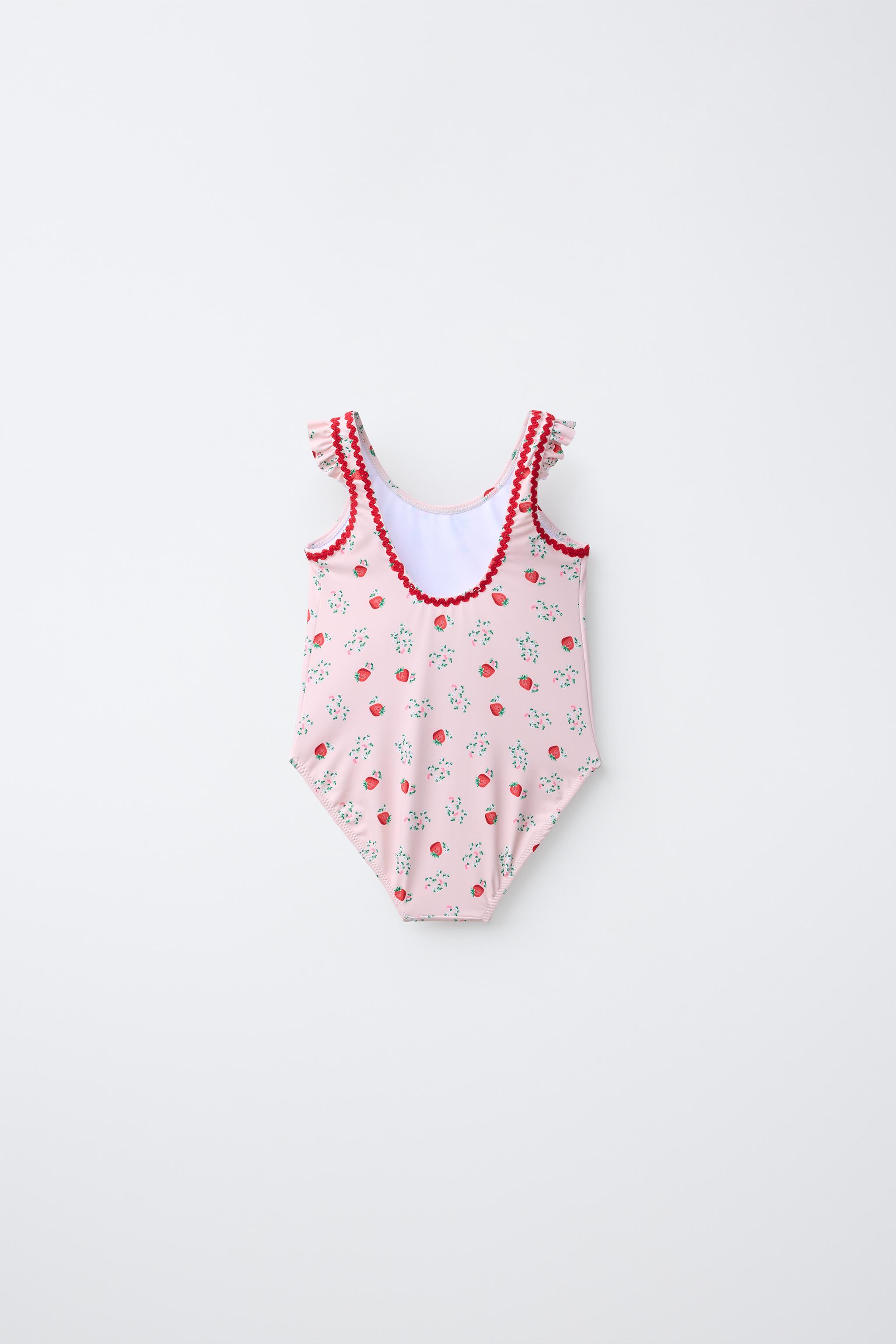 1-6 ANS/ MAILLOT DE BAIN ONDULINE FRAISES